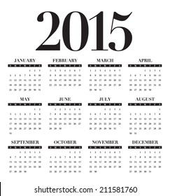 calendar 2015