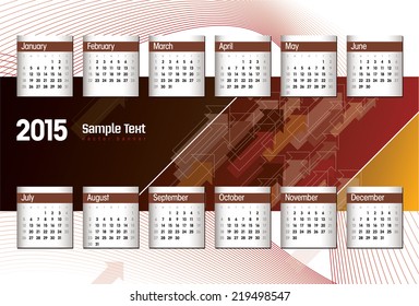Calendar 2015.