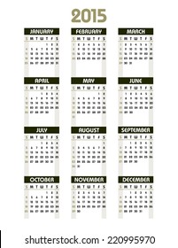 Calendar for 2015.