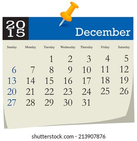 Calendar 2015 December