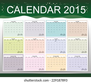 calendar 2015 green