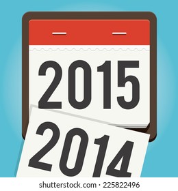 Calendar 2015, happy new year card