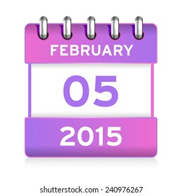 calendar 2015 icon, isolated  