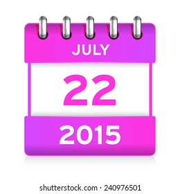 calendar 2015 icon, isolated  