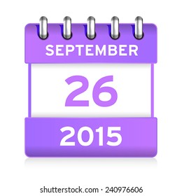 calendar 2015 icon, isolated 