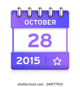 calendar 2015 icon, isolated
