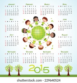 Calendar 2015. Love our world. Save the planet.