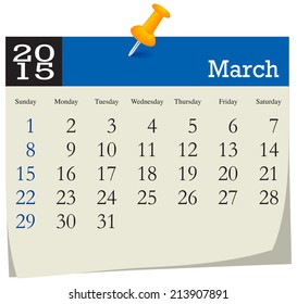 Calendar 2015 March