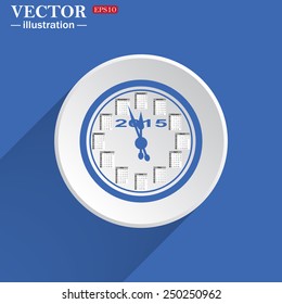 Calendar 2015  stylized clock with figures for the calendar business wall. Vector illustration