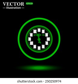 Calendar 2015  stylized clock with figures for the calendar business wall. Vector illustration