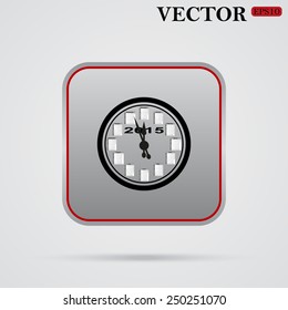Calendar 2015  stylized clock with figures for the calendar business wall. Vector illustration, EPS 10 