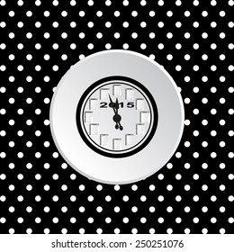 Calendar 2015  stylized clock with figures for the calendar business wall. Vector illustration, EPS 10 