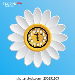 Calendar 2015  stylized clock with figures for the calendar business wall. Vector illustration, EPS 10 