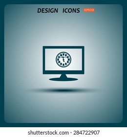 Calendar 2015  stylized clock with figures for the calendar business wall. icon. vector design