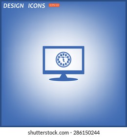 Calendar 2015  stylized clock with figures for the calendar business wall. icon. vector design