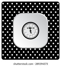 Calendar 2015  stylized clock with figures for the calendar business wall. icon. vector design