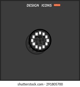 Calendar 2015  stylized clock with figures for the calendar business wall. icon. vector design