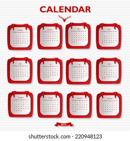 Calendar 2015 - template vector design
