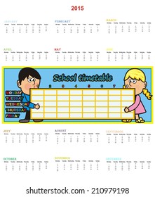 calendar 2015 and timetable