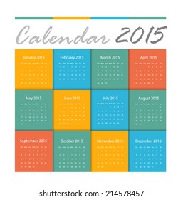 Calendar 2015 Vector design