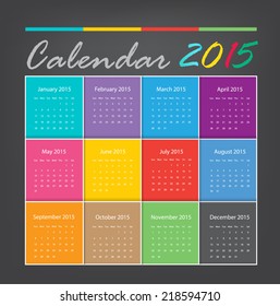Calendar 2015 Vector design