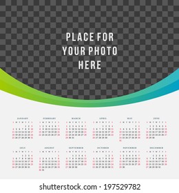 Calendar 2015 vector design template 