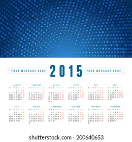 Calendar 2015 vector design template 