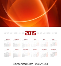 Calendar 2015 vector design template 