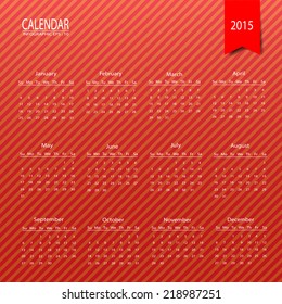 Calendar 2015 vector design template 