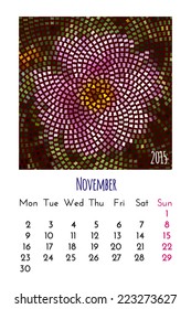 Calendar 2015 vector design template