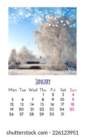 Calendar 2015 vector design template