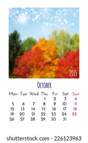 Calendar 2015 vector design template