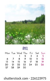 Calendar 2015 vector design template