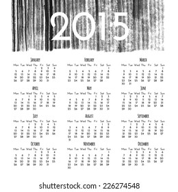 Calendar 2015 vector design template
