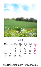 Calendar 2015 vector design template
