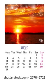 Calendar 2015 vector design template