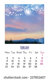 Calendar 2015 vector design template