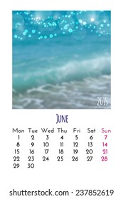 Calendar 2015 vector design template