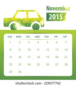 Calendar for 2015. Vector EPS10.