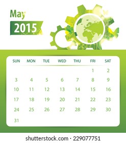 Calendar for 2015. Vector EPS10.