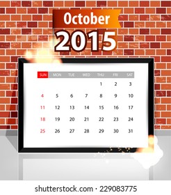 Calendar for 2015. Vector EPS10.