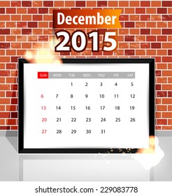 Calendar for 2015. Vector EPS10.