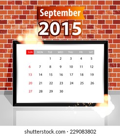 Calendar for 2015. Vector EPS10.