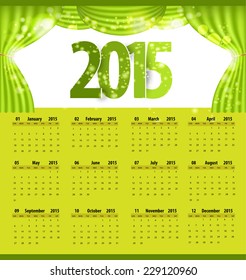 Calendar for 2015. Vector EPS10.