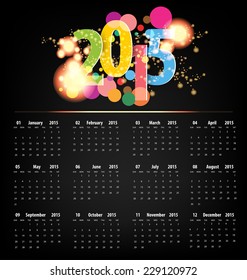 Calendar for 2015. Vector EPS10.