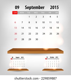 Calendar for 2015. Vector EPS10.