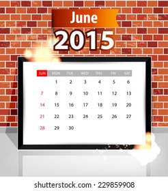 Calendar for 2015. Vector EPS10.