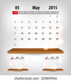 Calendar for 2015. Vector EPS10.