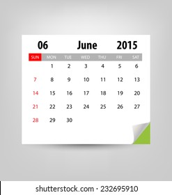 Calendar for 2015. Vector EPS10.