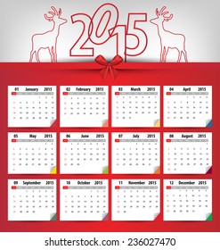 Calendar for 2015. Vector EPS10.